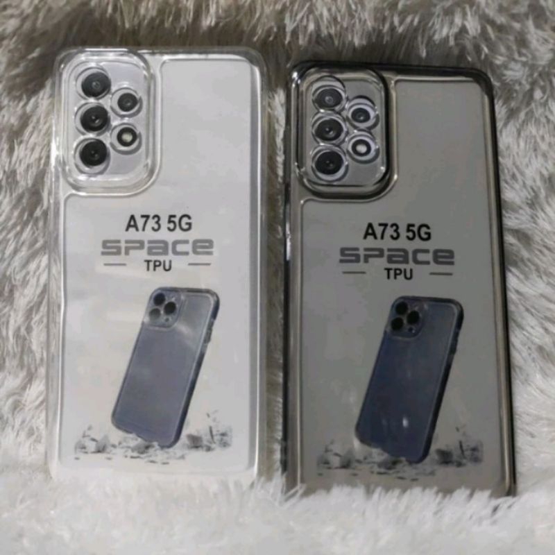 SOFTCASE CASE CLEAR BLACK SAMSUNG A73 5G SLIKON CASE BENING HITAM