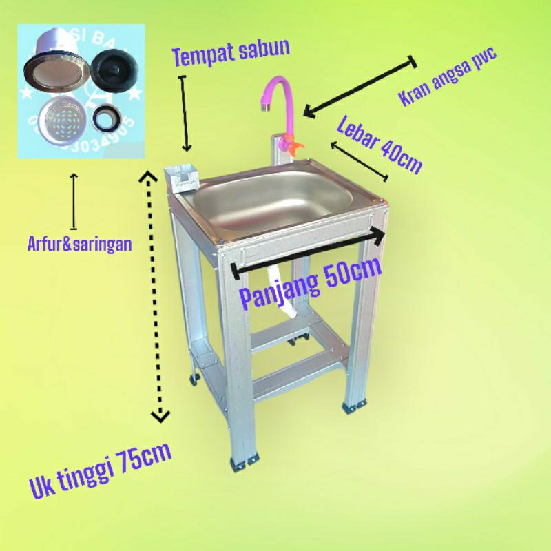 Bak cuci piring portebel/tangan/zink