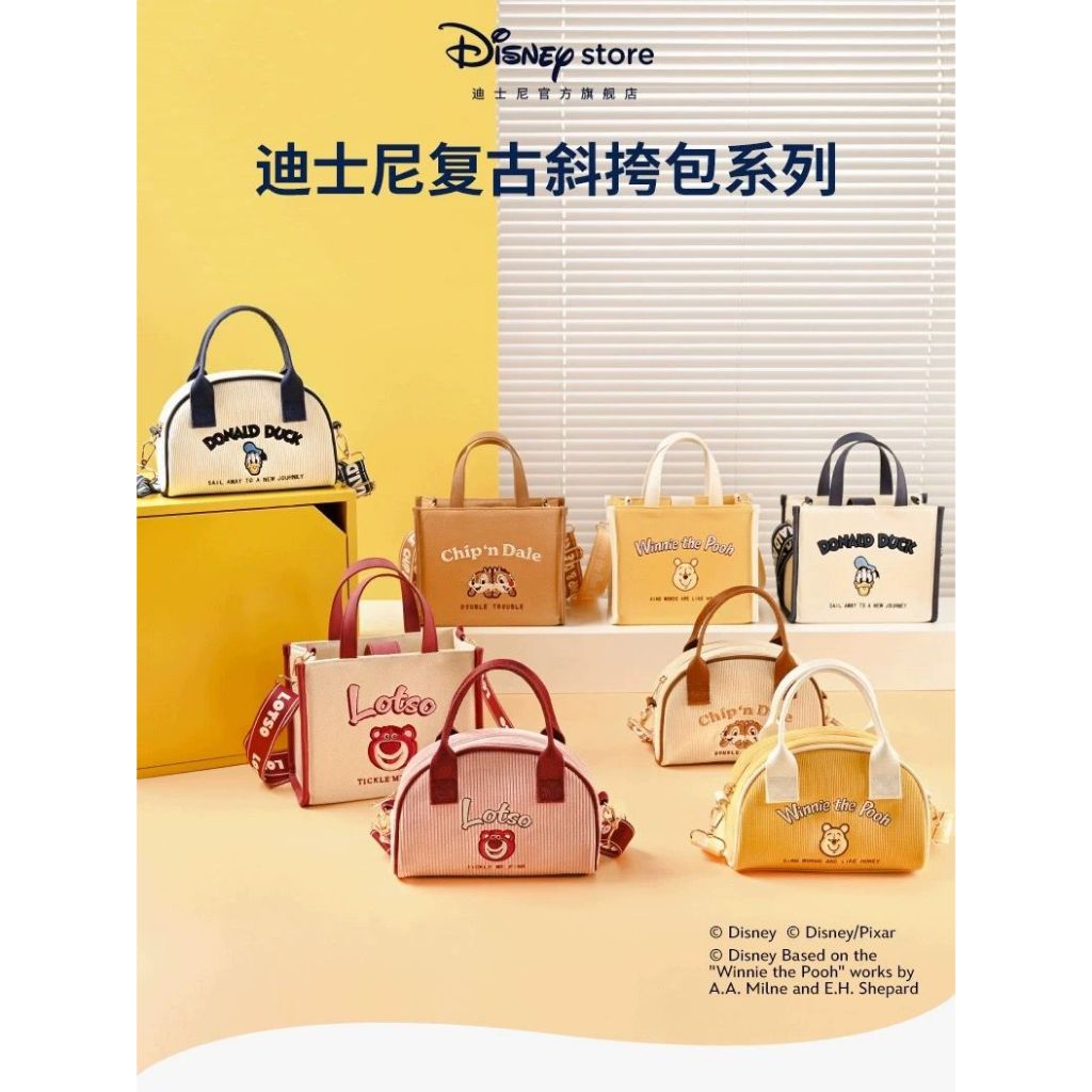 POTDEMIEL Hand Bag Lotso Disney Original Tas Lotso Pooh Chip Bear Sling Bag