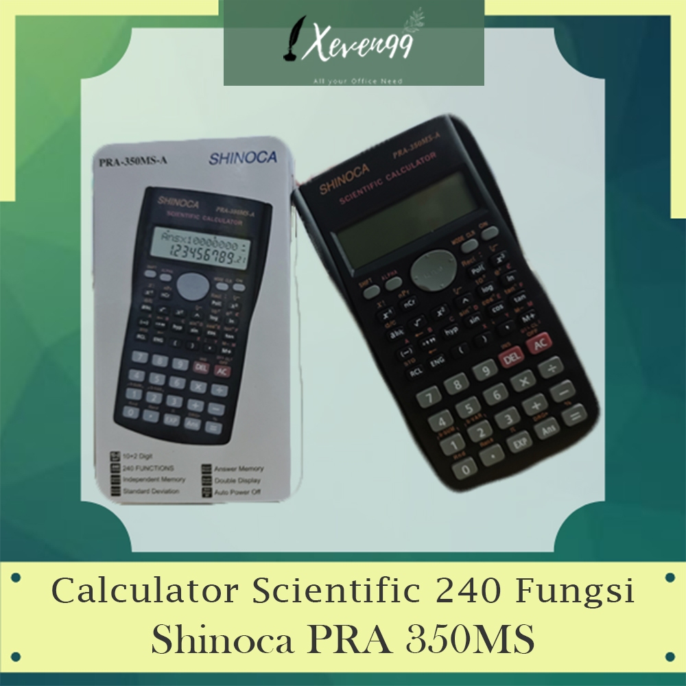 

Kalkulator Scientific ilmiah Sekolah Shinoca 350MS (1 Pcs)