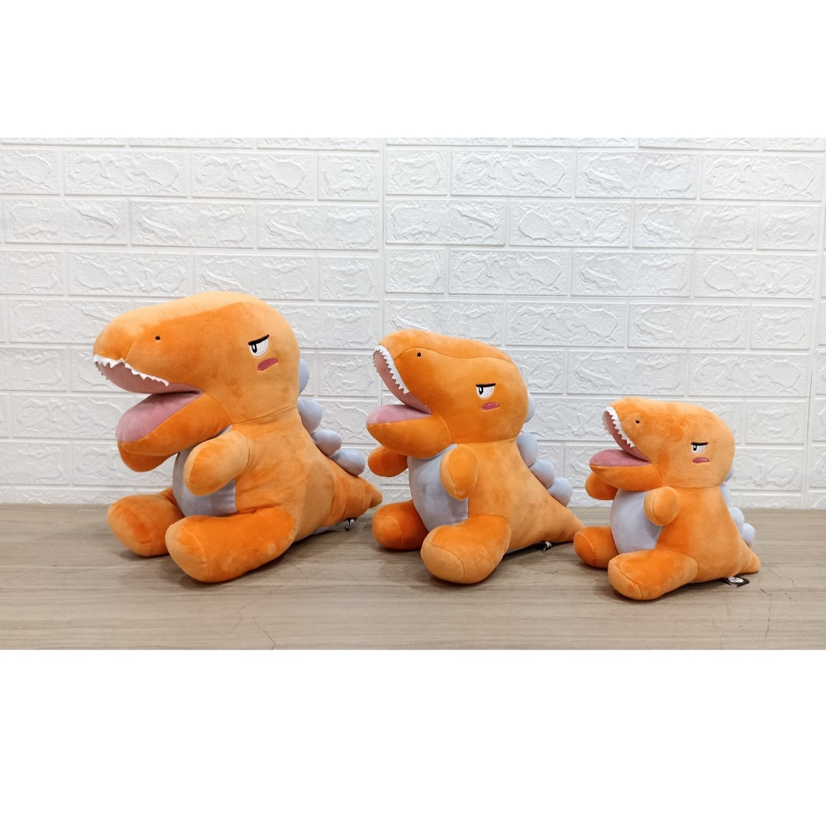 Boneka Dinosaurus Lucu - Boneka Dinosaurus Rosa Orange Ukuran L