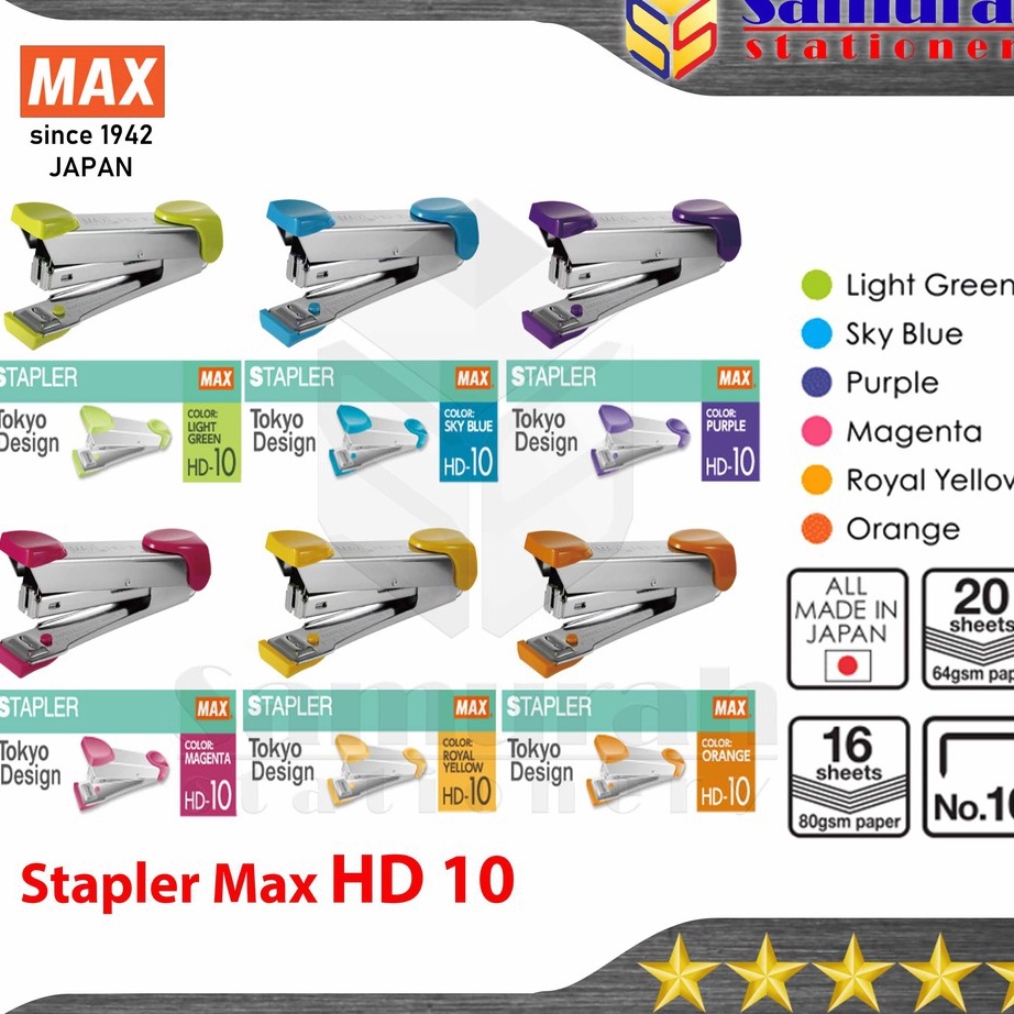 

PRODUK AWAL TAHUN Stapler Max HD 1 Mesin Staples Tangan HD1 Alat Strapler Hecter Kertas HD1 Kecil isi No 1