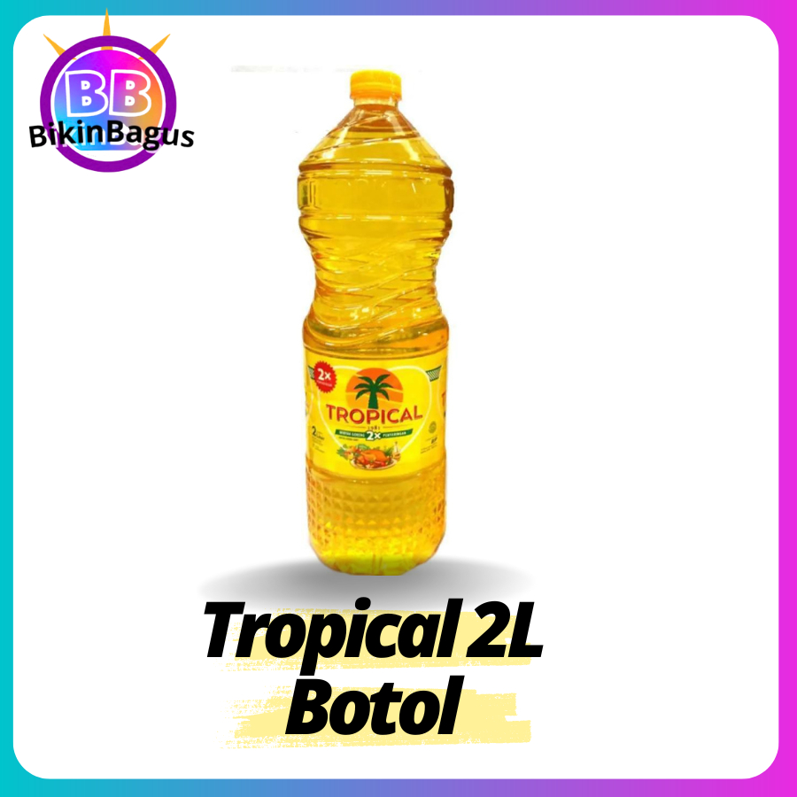 

Minyak Goreng tropical 2L kemasan botol anti belepotan