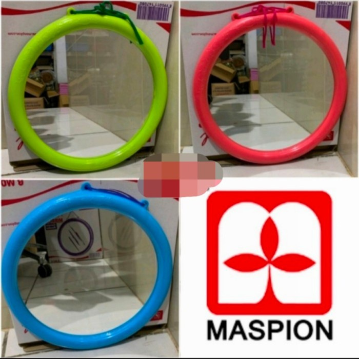 MASPION B-M014 Cermin Bulat Kamar Mandi Dinding Gantung 35 Cm Oval