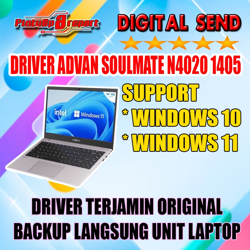 DRIVER LAPTOP ADVAN SOULMATE N4020 1405 FULL (BACKUP UNIT LANGSUNG)