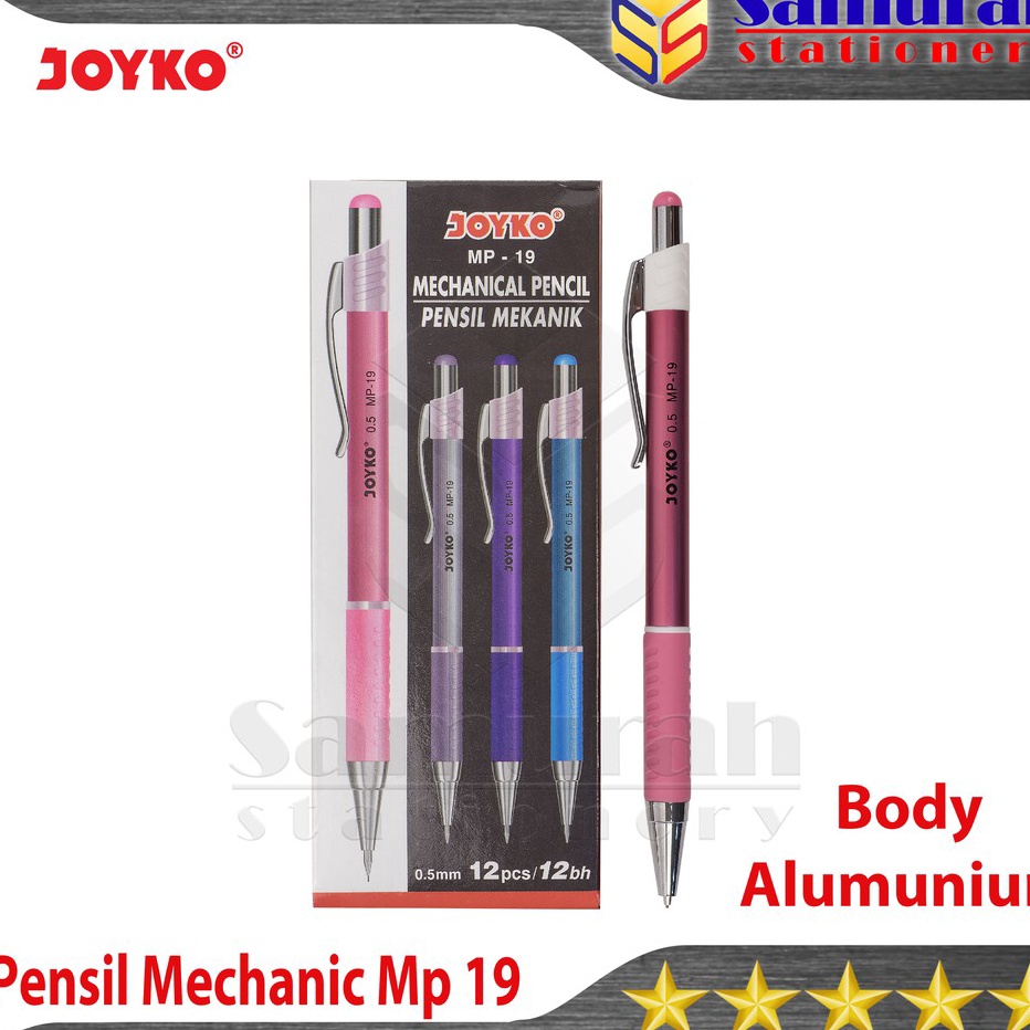 

BIG SALE FASION Pensil Mekanik MP19 5 mm Per Lusin Mechanical Pencil MP 19 isi 5 Mili Pensil Cetek isi ulang Kecil