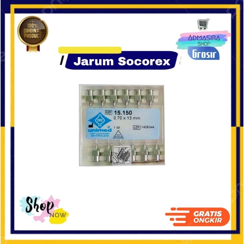 Jarum SOCOREX 0.7 0.9 1pcs Unimed Jarum Suntik Otomatis Vaksinasi Unggas