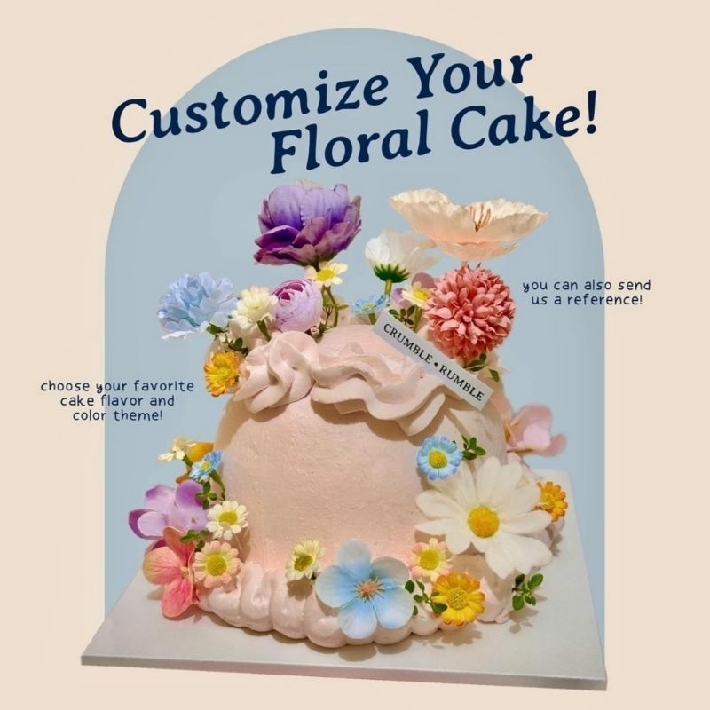 CUSTOM KOREAN FLOWER CAKE / korean birthday cake / kue ulang tahun / fruit cake