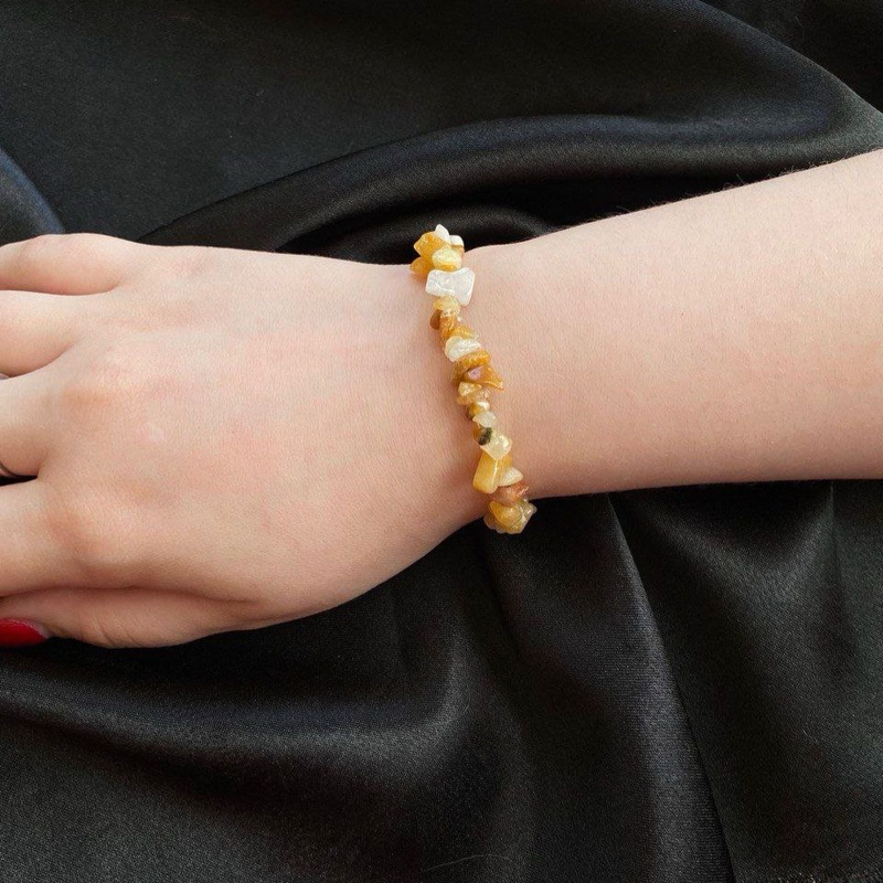 GELANG BATU VARIASI BROWN / GELANG BATU GRADASI COKLAT PUTIH / GELANG BATU ALAM