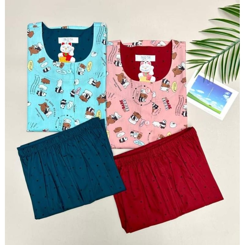 Piyama NiQta terbaru motif We bare bear , bisa couple dengan keluarga tercinta. piyama NiQta , baju 