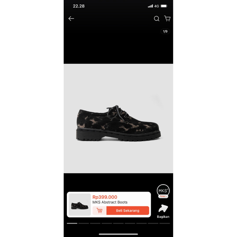 preloved MKS ABSTRACT BOOTS / preloved MKS shoes