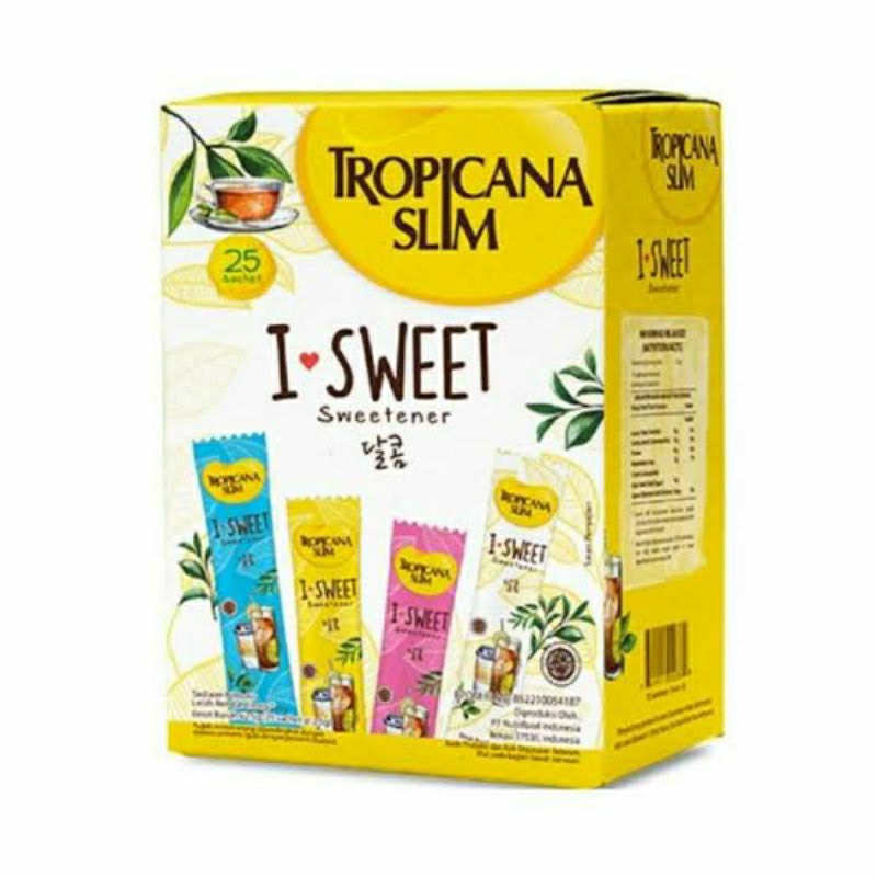 

Tropicana slim I sweet sweetener box isi 25 sachet ( gula stick )