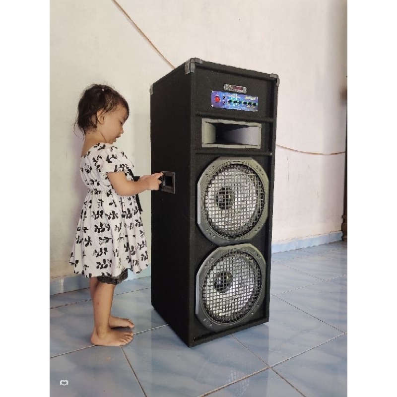 Speaker akrtif rakitan 12inc dobel SUBWOFER super bass