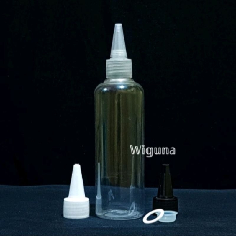 Botol Tinta 250ml / Botol 250ml Tutup Kerucut / Botol Kerucut 250ml