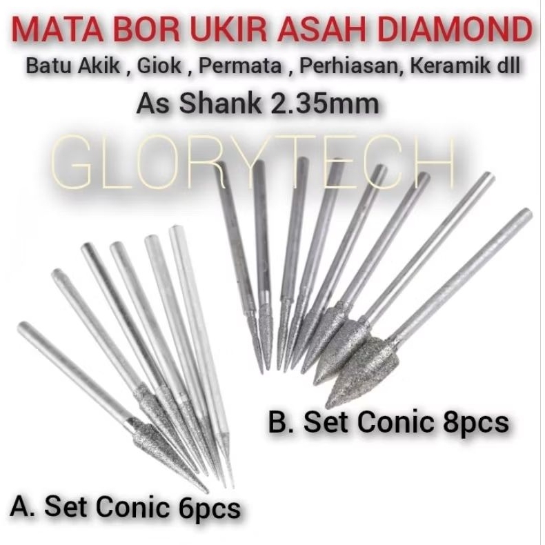NEW Mata Bor Ukir Asah Diamond / Mata Bor Ukir Batu Keramik