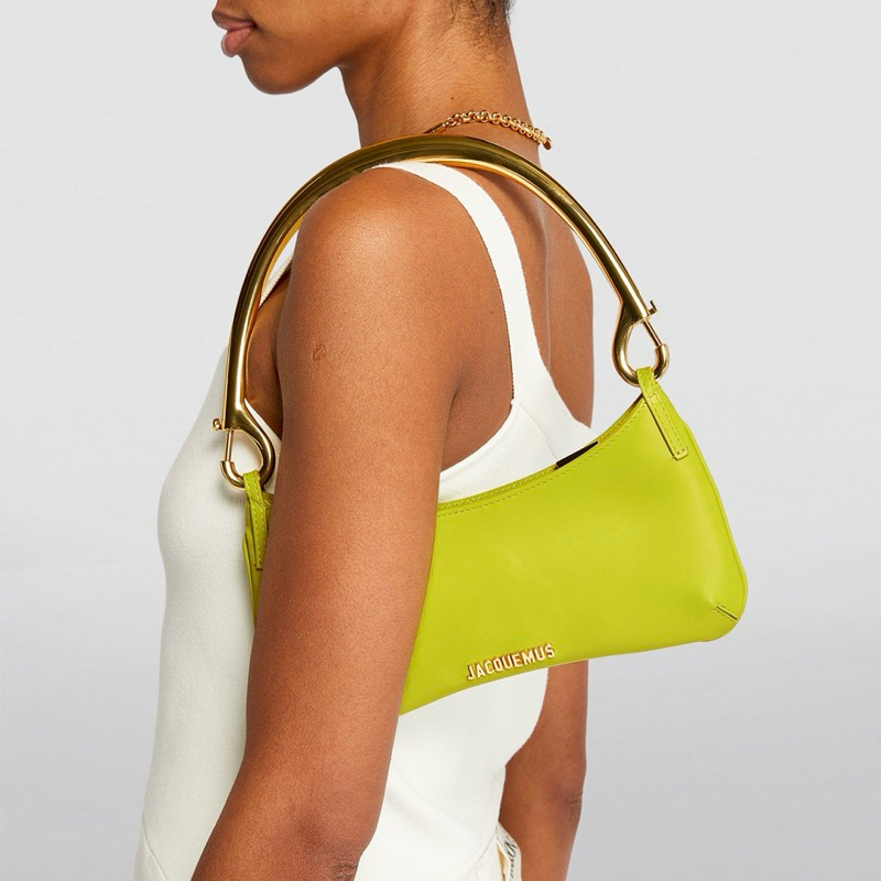 Original Jacquemus Le Bisou Mousqueton Shoulder Bag with Carabiner Strap