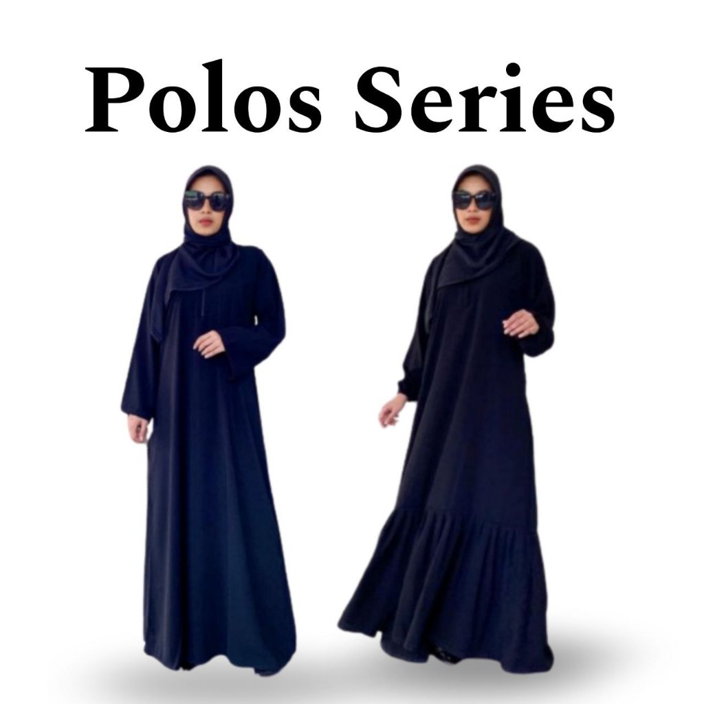 Galeri Lyla Abaya Hitam Gamis Saudi Jetblack Premium Gamis Polos Simple - POLOS SERIES