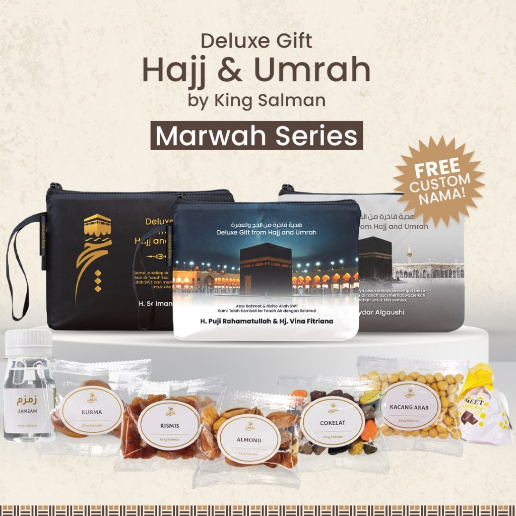 

Souvenir Haji dan Umroh Pouch Marwah Premium Free Coustem Nama dan Tulisan