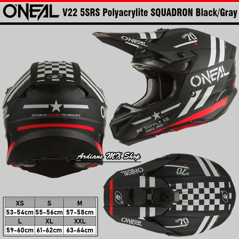 5 SERIES POLYACRILITE HELMET - ONEAL - SQUADRON - TRAIL CROSS TRABAS GRASSTRACK ENDURO