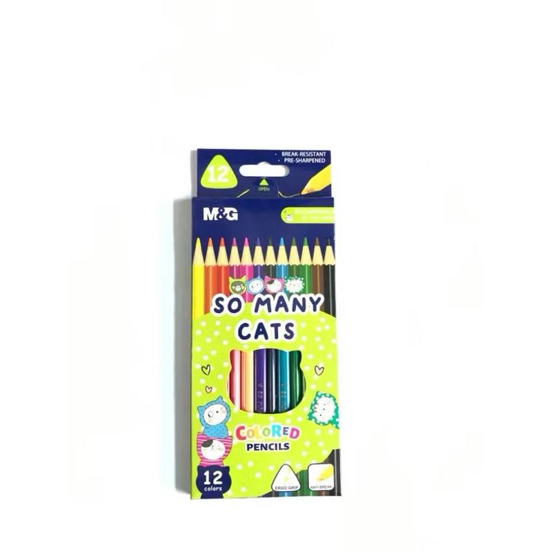 

M&G So Many Cats Triangle Color Pencil 12 - M&G