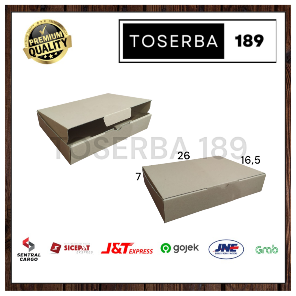 

kardus packing diecut/box pizza uk 26x16,5x7 cm