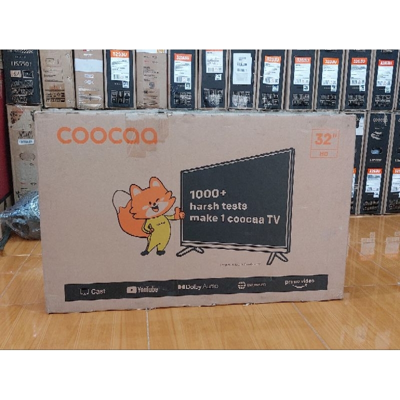 Cooca Smart TV 32 inch + Packing Kayu