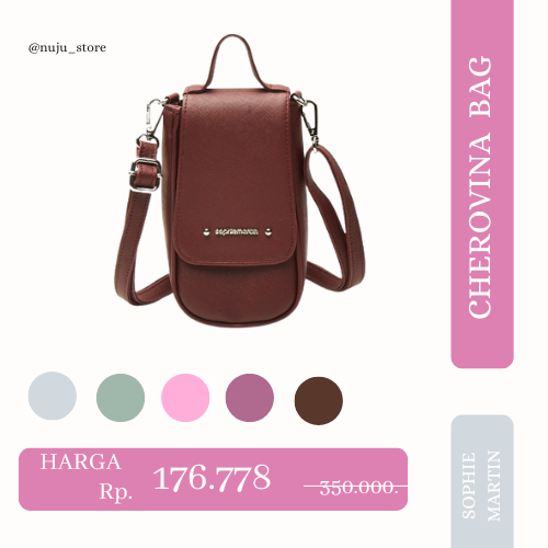 tas selempang wanita DOMPET HP  CHEROVINA sophie martin sale