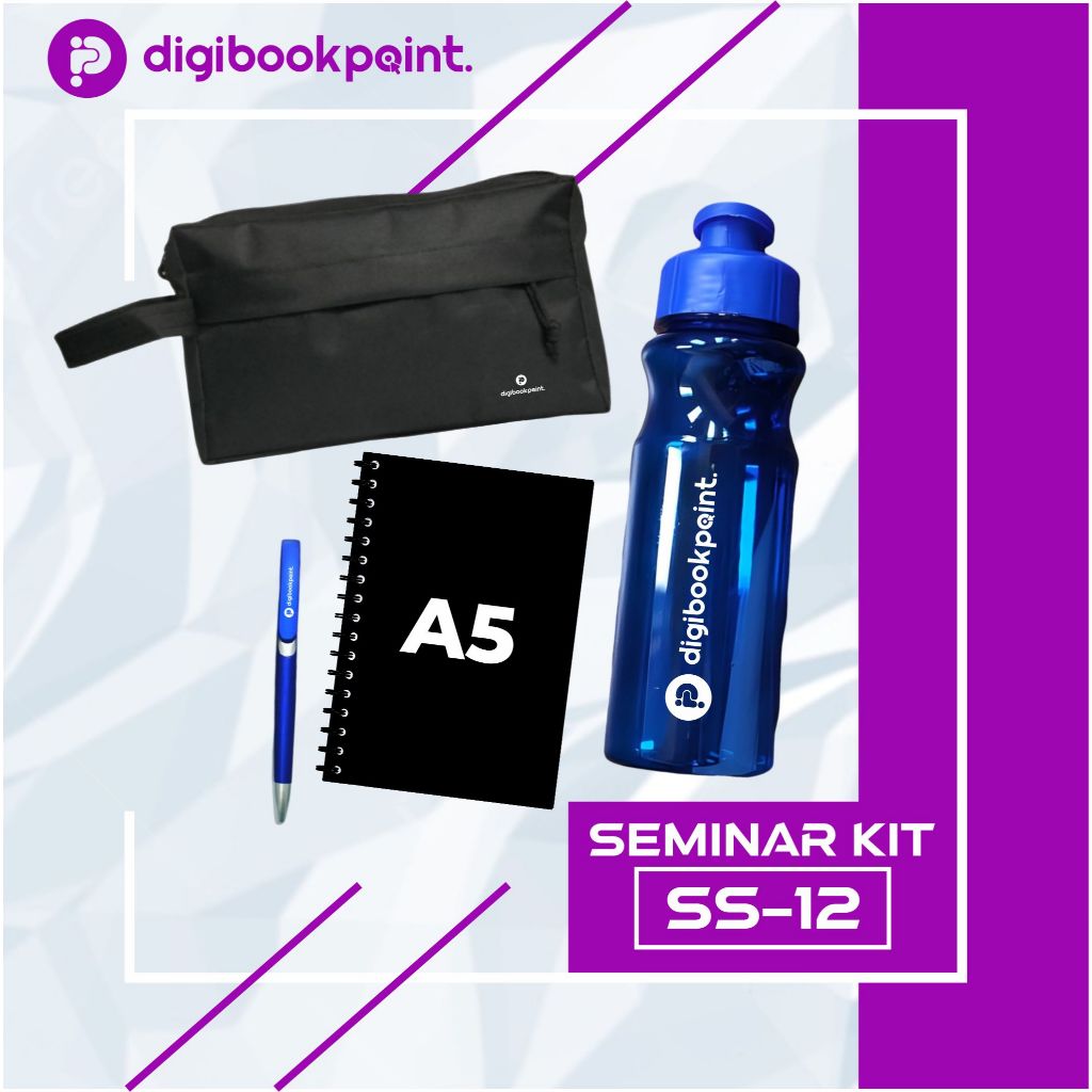 

Paket Seminar Kit Custom - Pouch Kombinasi D300, Tumbler, Pulpen, Notebook Hardcover A5 - SS 12