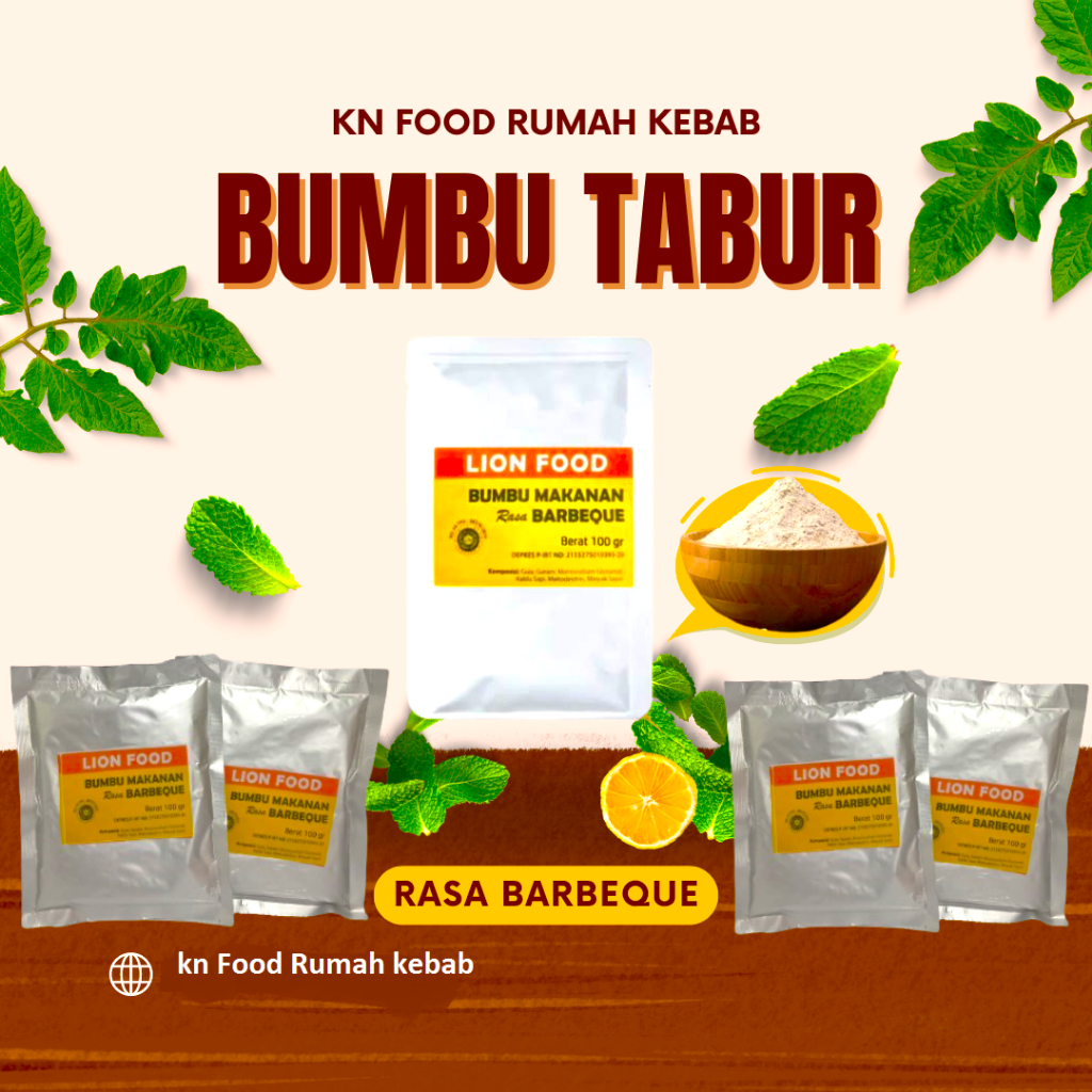 

LION FOOD BUMBU TABUR ALA SHIHLIN RASA BBQ KEMASAN 100 GRAM