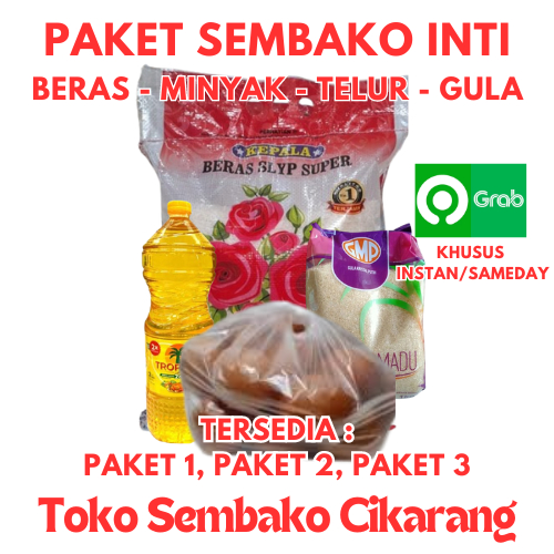 

(ONGKIR MURAH) PAKET SEMBAKO INTI BERAS MINYAK GORENG TELUR