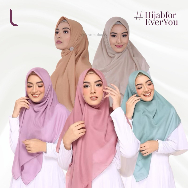 Elzatta Kerudung Hijab Jilbab Segi Empat Segiempat Polos Voal Elzatta Keiva Vabira
