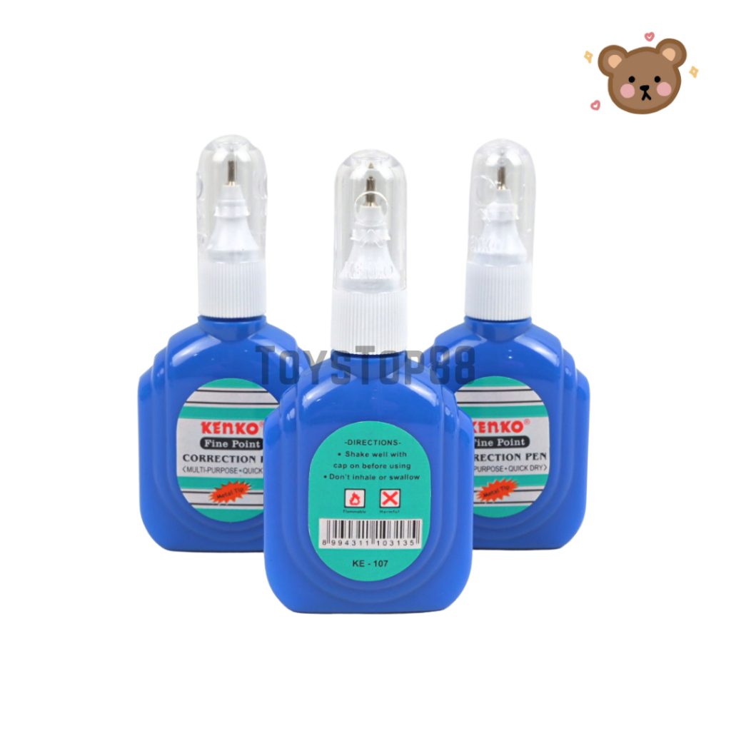 

Correction Fluid Kenko KE-107 - Tip Ex Cair Penghapus Botol Biru - Cairan Koreksi Tinta Pena Metal Tip KE107