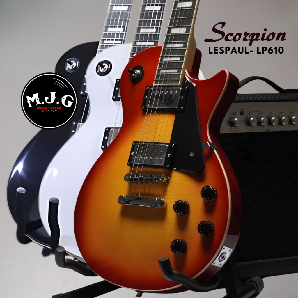 gitar elektrik scorpion les paul deluxe humbucker