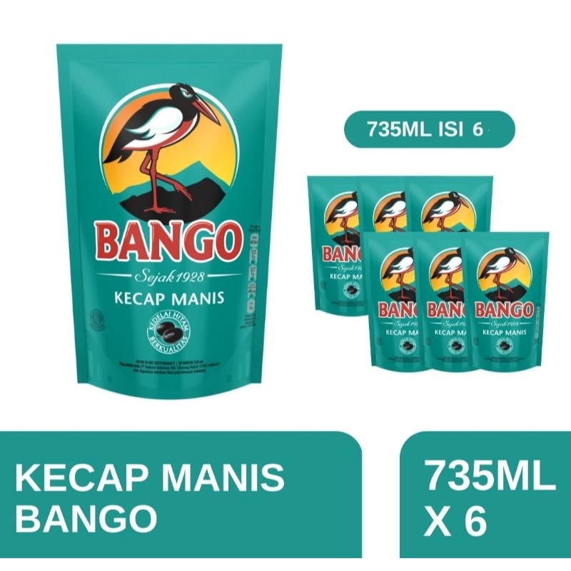 

6 x Bango Kecap Manis 735 ml / 1000 gr