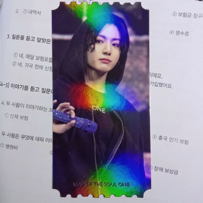 [READY] Official Ticket Holo Jungkook MOTS ONE