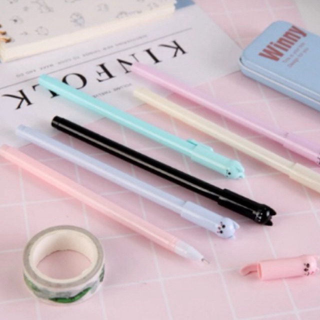 

AC-Pena Karakter Meow Dan Kelinci/ Pulpen Karakter Gel Imut / Pulpen Karakter Kucing Murah 6 Warna / Pena Gel Lu