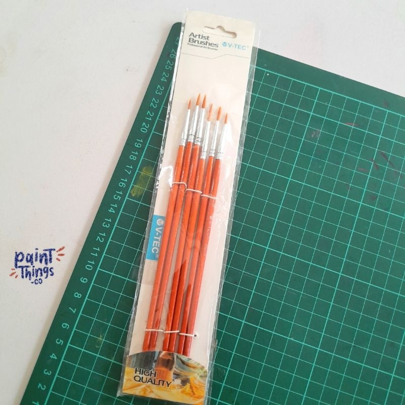 

Isi 6 Kuas Lukis V-tec Round Artist Brushes High Quality