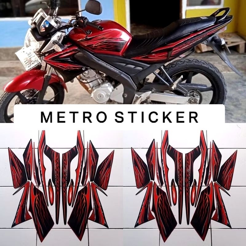 Striping lis sticker standar Yamaha vixion 2010 2011 merah stiker vixion lama merah 2010 2011 vixion