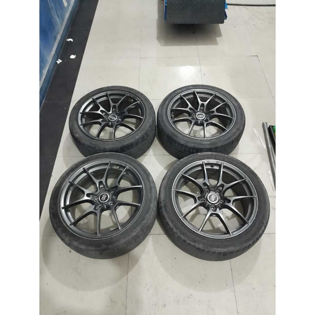 Velg Mobil Bekas Racing ENKEI R18X8 5X114 ET + BAN ACC 225 45 R18
