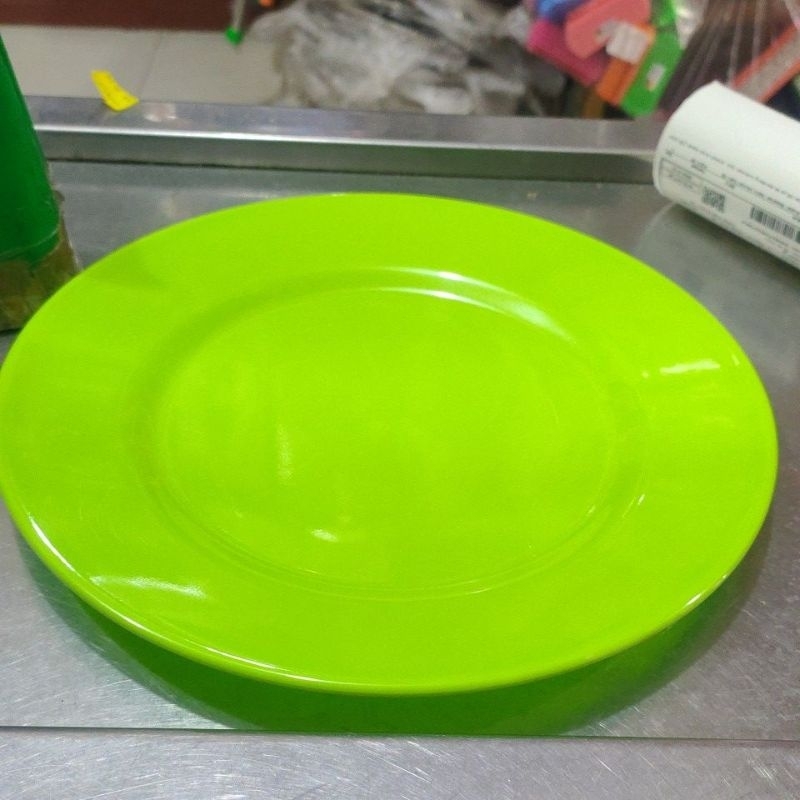 Piring makan melamin singa PB 10C/ piring singa singi biru 10" ceper