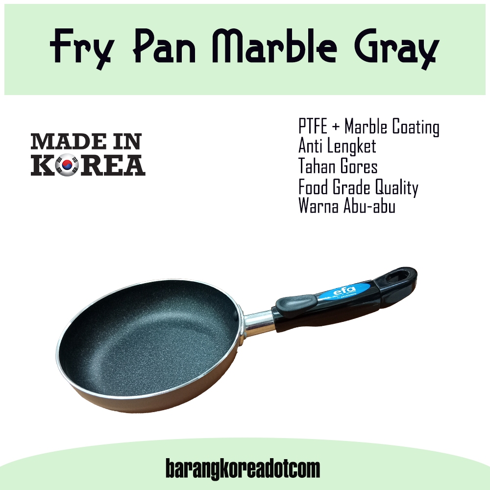K-Food Fry pan Gray Marble Akebonno / Wajan Marble Abu-abu / Fry Pan Akebonno
