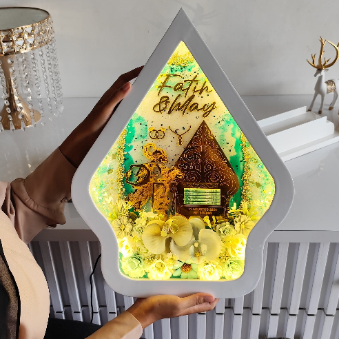 Replika Mahar Nikah Aksara Gunungan Resin Art