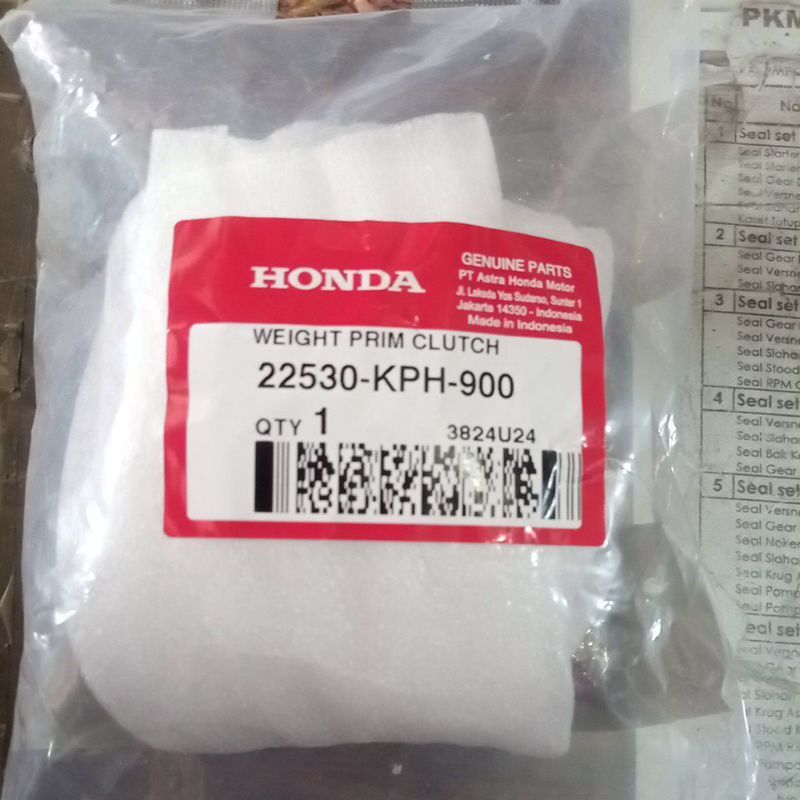 Weight Prim Clutch,Kain Sporket Kharisma,Supra X125/FI (22530-KPH-900)
