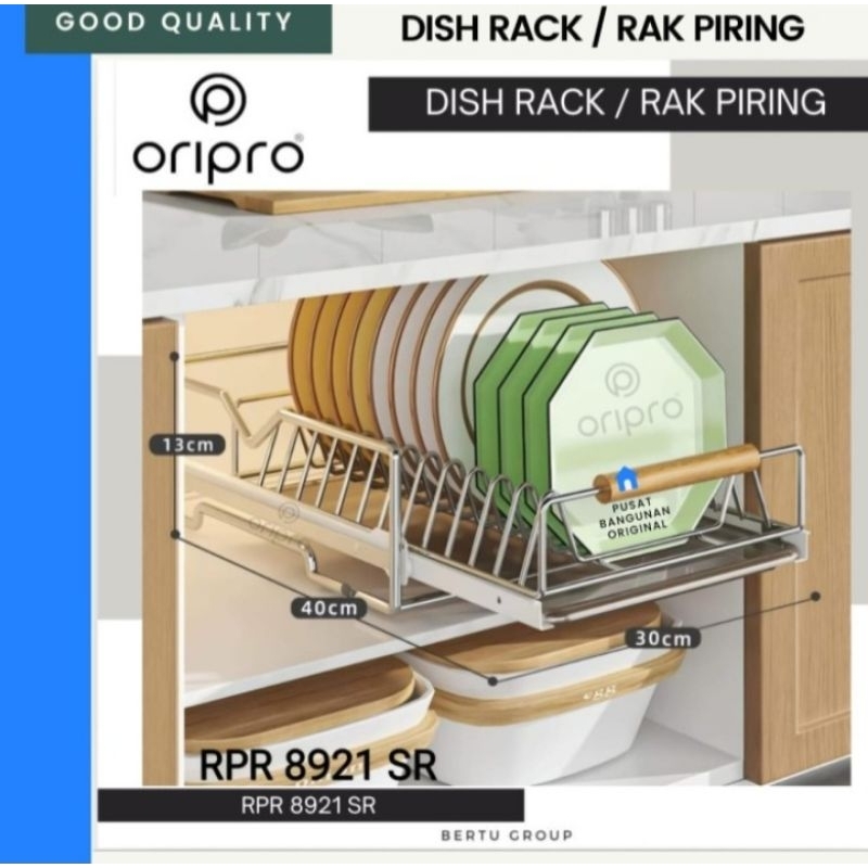 RAK PIRING LACI DAPUR KITCHEN SET SERBAGUNA DISH RACK STAINLESS STEEL ORIPRO