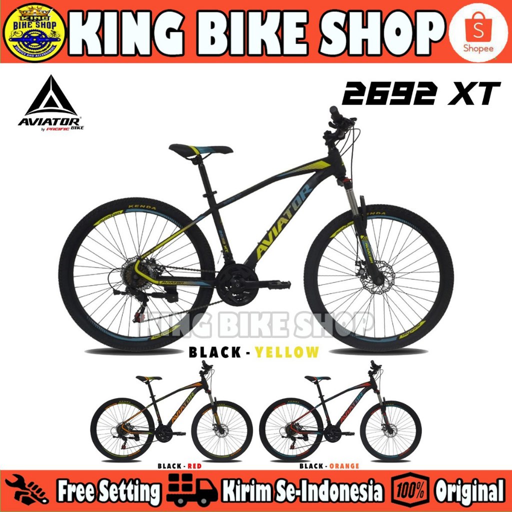 PROMO Sepeda Gunung MTB AVIATOR 2692 XT 26 Inch 8 Speed