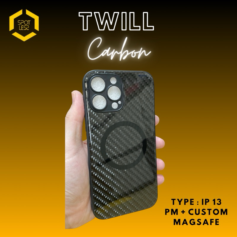 Case Iphone 13 Pro Max Magsafe Twill Carbon