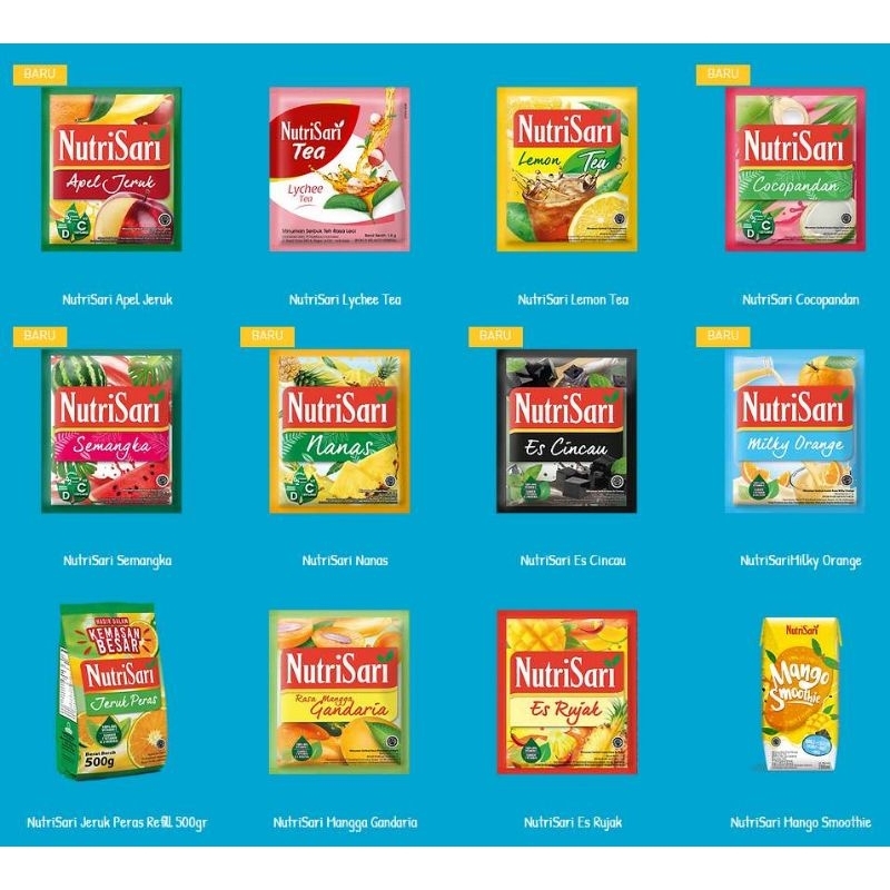 

NUTRISARI 13gr Renceng || Minuman serbuk || Instant Powder Drink