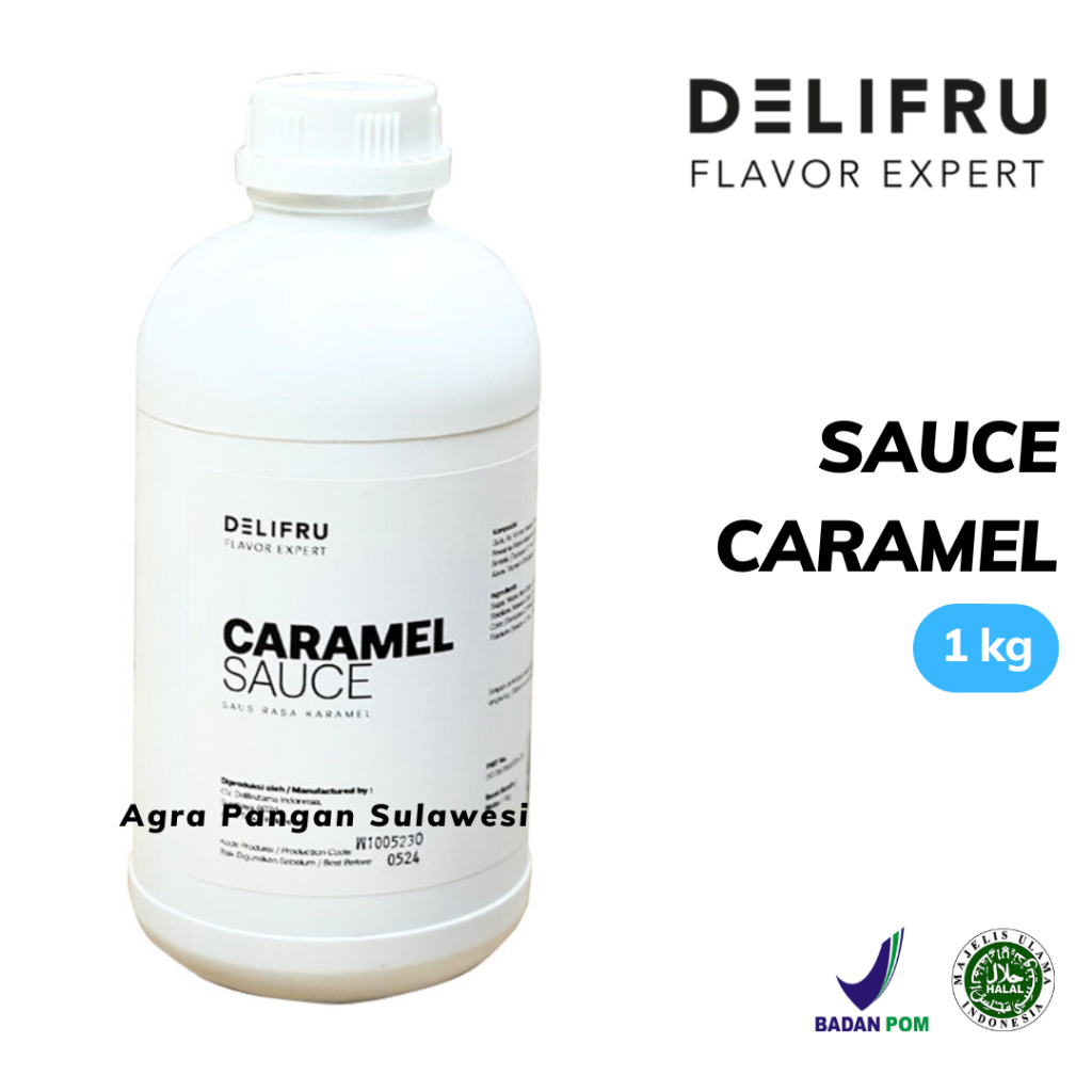 

Delifru Sauce CARAMEL 1kg 1 L Liter Saus Saos Minuman Kopi Topping 1L