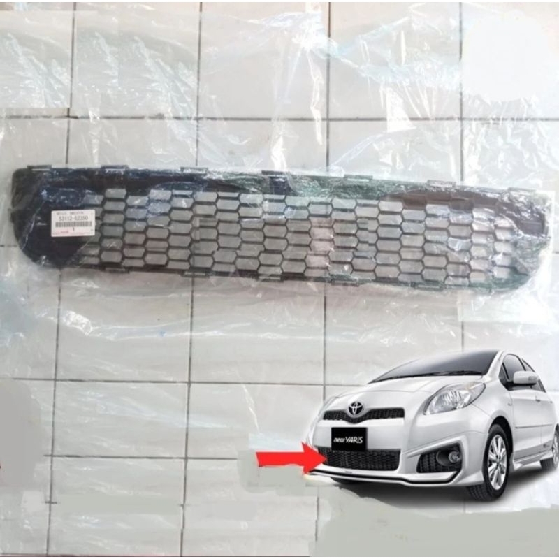 grill grille kisi kisi bemper bumper bawah toyota yaris bakpao 2012 2013 ori