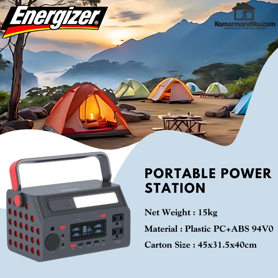 Energizer Powerbank Portable 300W Power Station Solar Panel Camping Powerbank
